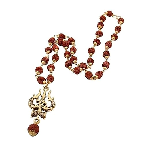 Om Shiva Trishool Rudraksha Necklace 54 beads - Shivashakti